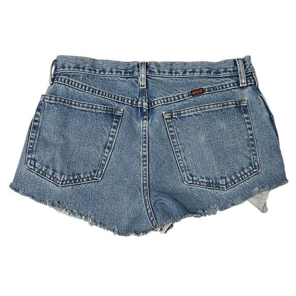 Rustler High Thigh Cut Shorts Custom Designer Distressed Vintage Size Medium 33x - Picture 2 of 5